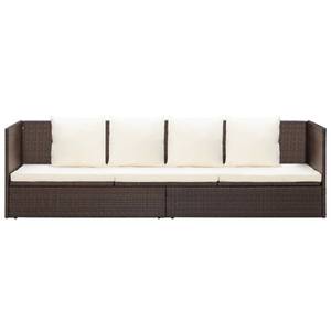 Gartenbett 3006097 Braun - Kunststoff - Polyrattan - 60 x 58 x 200 cm