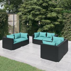 Garten-Lounge-Set (6-teilig) 3013635-18 Schwarz - Blau - Pastellblau