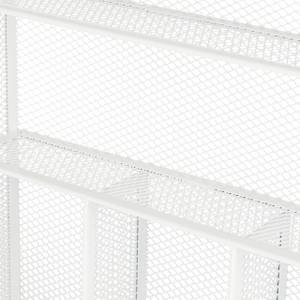 Bac à couverts à 6 compartiments métal Blanc - Métal - 29 x 6 x 41 cm