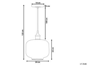 Lampe suspension LANATA Verre - 24 x 125 x 24 cm