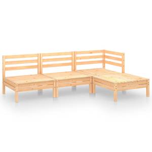 Garten-Lounge-Set (4-teilig) 3010500 Braun - Massivholz - Holzart/Dekor - 64 x 29 x 64 cm