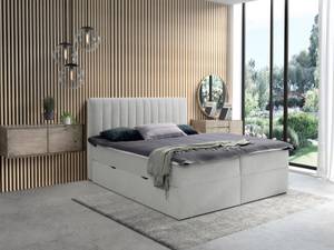 Boxspringbett ARAO Grau - Textil - 166 x 114 x 218 cm