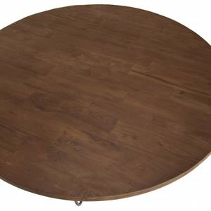 Table basse coque 2 plateaux teck Marron - Bois massif - 120 x 35 x 120 cm