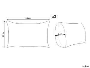 Kissen 2er Set MILLET Cremeweiß - Weiß - 47 x 27 x 30 cm