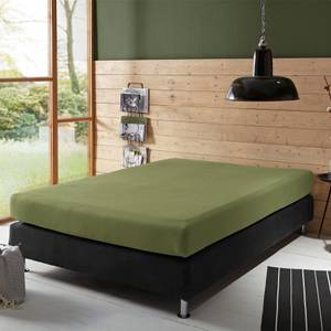 Boxspring-Spannbettlaken 202136 Grün - 90-100 x 190-200 cm