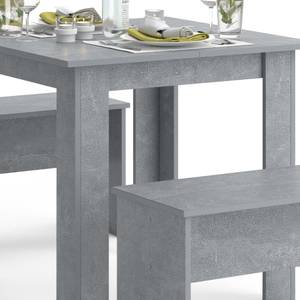 Esstisch Set Sentio 37272 Beton Dekor - 80 x 80 cm