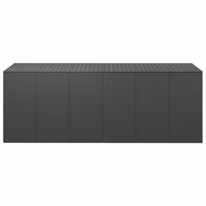 Kissenbox Schwarz - Metall - Polyrattan - 291 x 104 x 291 cm