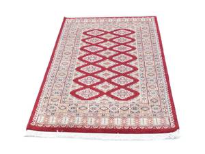 Pakistan Teppich - 124 x 78 cm - rot Rot - Kunststoff - 78 x 1 x 124 cm