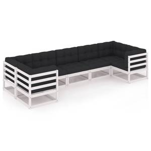 Garten-Lounge-Set (7-teilig) 3009773-2 Anthrazit - Weiß