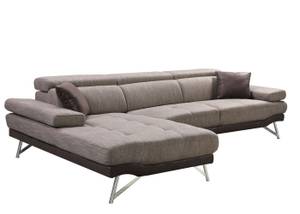 Sofa H92 Braun - Schlaffunktion davorstehend links