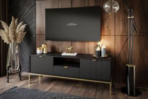 TV-Schrank CORTADO GOLD RTV154 Schwarz