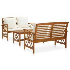 Garten-Lounge-Set (3-teilig) 3004236-1 Braun - Weiß