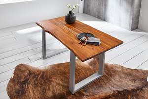 Tischplatte Baumkante IMKER Braun - Massivholz - Holzart/Dekor - 85 x 4 x 85 cm