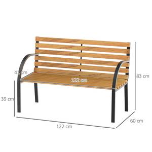 Gartenstuhl 84B-188 Braun - Massivholz - 60 x 83 x 122 cm