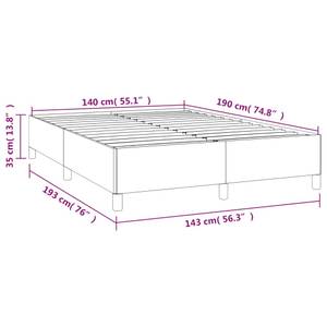 Bettgestell 3016038-1 Braun - Cremeweiß - 143 x 35 cm