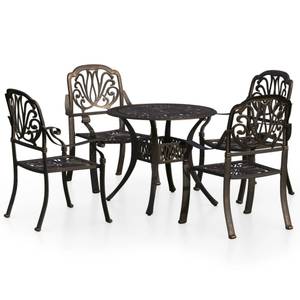 Bistroset (5-teilig) 3011681-2 Braun - Metall - 90 x 74 x 90 cm