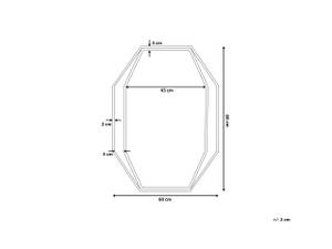 Wandspiegel NIRE Grau - Metall - 60 x 80 x 3 cm