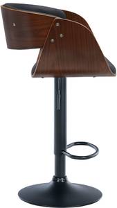 Tabouret de bar Portmore Lot de 2 Noir - Marron - Cuir synthétique - 52 x 87 x 52 cm