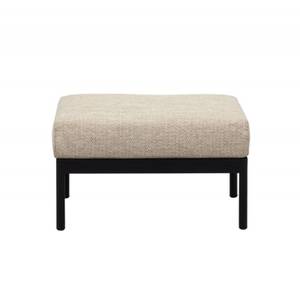 Salon de jardin 4 places avec pouf alu Beige - Métal - Profondeur : 83 cm