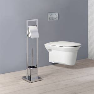 WC Garnitur TOMA Silber - Metall - 18 x 75 x 18 cm