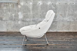 Fauteuil relax AVON Tissu Blanc crème