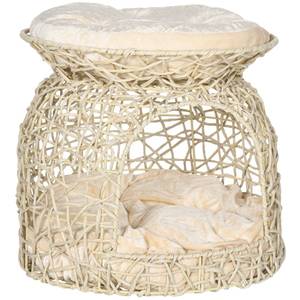 Rattan Katzenhaus D30-534V00CW Beige - Polyrattan - 42 x 40 x 42 cm