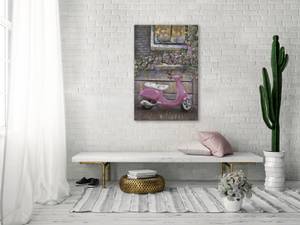 Metallbild Pink Ride Pink - Metall - 60 x 90 x 6 cm