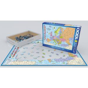 Puzzle Europakarte 1000 Teile Papier - 26 x 6 x 36 cm