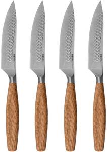 Steak Messer Oslo+ 4er Set Braun - Holzwerkstoff - Holz teilmassiv - 3 x 2 x 24 cm