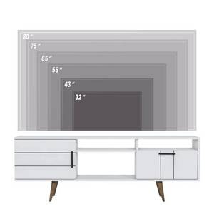 Meuble Tv Termini blanc Blanc - Bois manufacturé - 180 x 64 x 37 cm