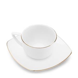 Kaffeeservice CARLINA 18-tlg 6 Personen Gold - Weiß