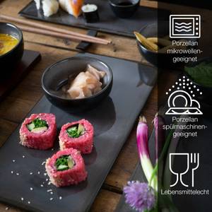 VIDA Sushi 29tlg Geschirr-Set 4 Personen Anthrazit