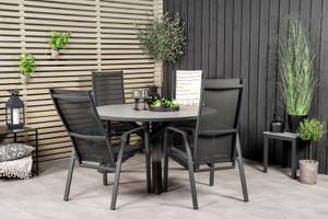 Gartenmöbel-Set Parma (5-teilig) Schwarz - Metall - 140 x 73 x 140 cm