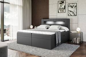 Boxspringbett - ORGOL Hochglanz Schwarz - Breite: 120 cm - H3