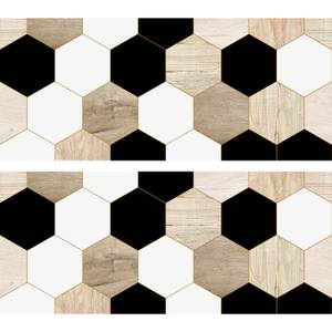 2 Wandpaneel Badezimmer-MIX HEXA Beige - Kunststoff - 70 x 30 x 70 cm