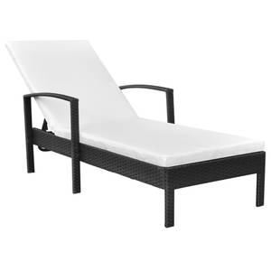 Sonnenliege 294023 Schwarz - Kunststoff - Polyrattan - 68 x 52 x 195 cm