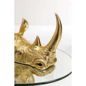 Table d'appoint rhinocéros Doré - Verre - 65 x 55 x 49 cm