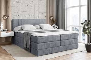 Boxspringbett IDRIKO KING Hellgrau - Breite: 140 cm