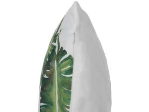 Coussin décoratif DIANELLA Vert - Blanc - Textile - 45 x 12 x 45 cm