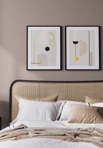 Creme Kunst Gold Poster Set Papier - 70 x 50 x 70 cm