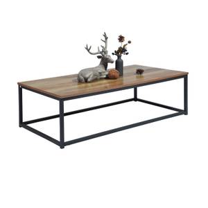 Table basse rectangulaire bois Marron - En partie en bois massif - 60 x 34 x 110 cm