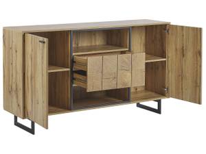 Buffet BOISO Noir - Marron - Bois manufacturé - 158 x 89 x 40 cm