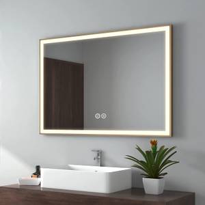 EMKE Badspiegel 100x70cm Silber - Glas - 70 x 4 x 100 cm
