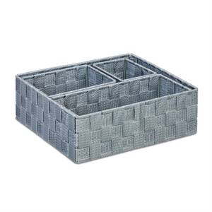 Lot de 4 paniers de rangement Gris - Métal - Matière plastique - 29 x 10 x 26 cm