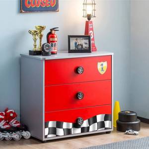 Commode Racecup Rouge - Bois manufacturé - 76 x 74 x 42 cm