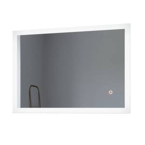 LED Spiegel Badspiegel mit Beleuchtung Silber - Glas - 70 x 50 x 3 cm