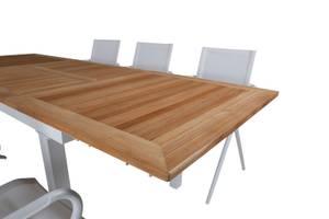 Gartenmöbel-Set Panama Weiß - Massivholz - 90 x 76 x 160 cm