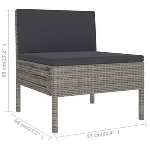 Garten-Lounge-Set (10-teilig) 3009677-7 Anthrazit - Grau