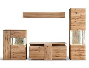 Wohnwand Samir 21 (4-teilig) mit LED Braun - Holzart/Dekor - Holz teilmassiv - 320 x 208 x 46 cm