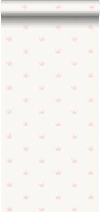 papier peint petites couronnes 7277 Rose foncé